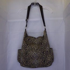 Cheetah Canvas Tote w/Adjustable Strap